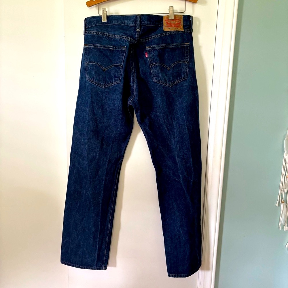 Levi's 501 Blue Straight Jeans Classic Fit 36x32